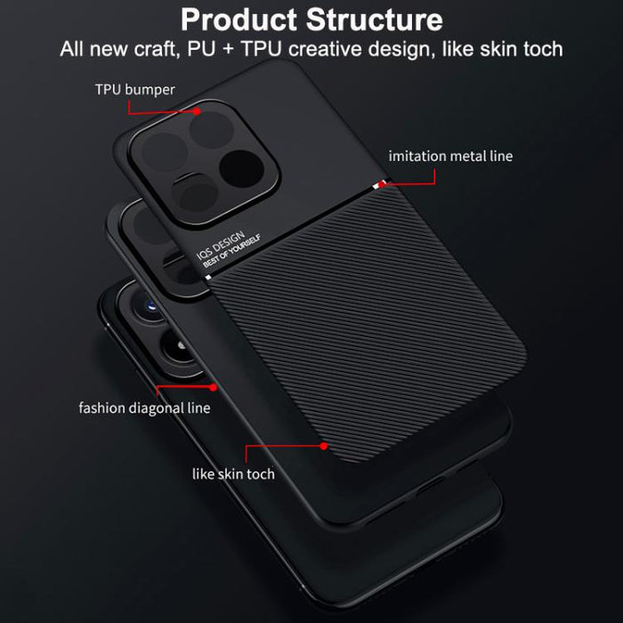 Funda para teléfono híbrida de policarbonato y TPU con diseño magnético con tiras inclinadas clásicas, For Xiaomi 17 Pro Max, For Xiaomi 17 Pro, For Xiaomi 17, For Xiaomi Poco M7 4G 169mm, For Xiaomi 15T Pro 5G, For Xiaomi 15T 5G, For Xiaomi 15S Pro   ...