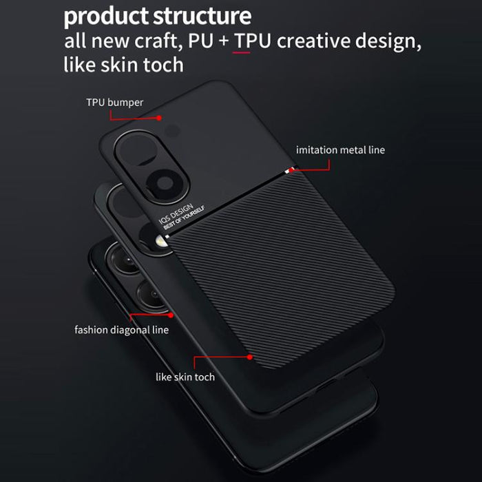 Funda para teléfono híbrida de policarbonato y TPU con diseño magnético con tiras inclinadas clásicas, For Redmi Turbo 5 Max 5G / Poco X8 Pro Max 5G, For Redmi Turbo 5 5G / Poco X8 Pro 5G, For Redmi Note 15 Pro+ 5G 163.3mm / Poco M8 Pro 5G             ...
