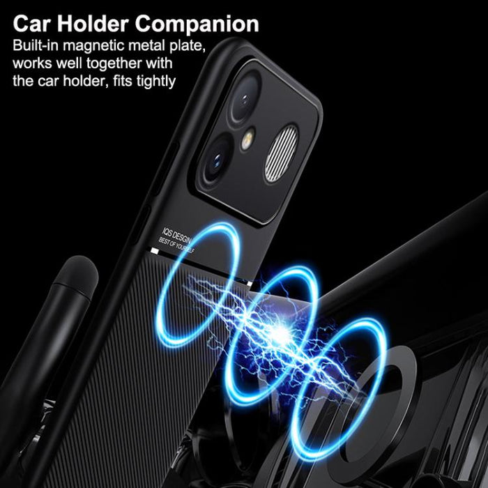 Funda para teléfono híbrida de policarbonato y TPU con diseño magnético con tiras inclinadas clásicas, For Redmi Turbo 5 Max 5G / Poco X8 Pro Max 5G, For Redmi Turbo 5 5G / Poco X8 Pro 5G, For Redmi Note 15 Pro+ 5G 163.3mm / Poco M8 Pro 5G             ...