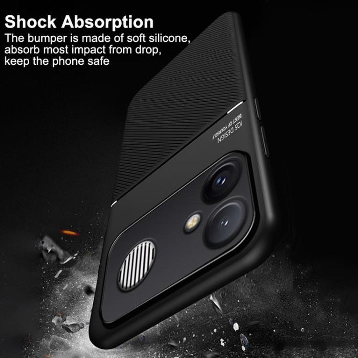 Funda para teléfono híbrida de policarbonato y TPU con diseño magnético con tiras inclinadas clásicas, For Redmi Turbo 5 Max 5G / Poco X8 Pro Max 5G, For Redmi Turbo 5 5G / Poco X8 Pro 5G, For Redmi Note 15 Pro+ 5G 163.3mm / Poco M8 Pro 5G             ...