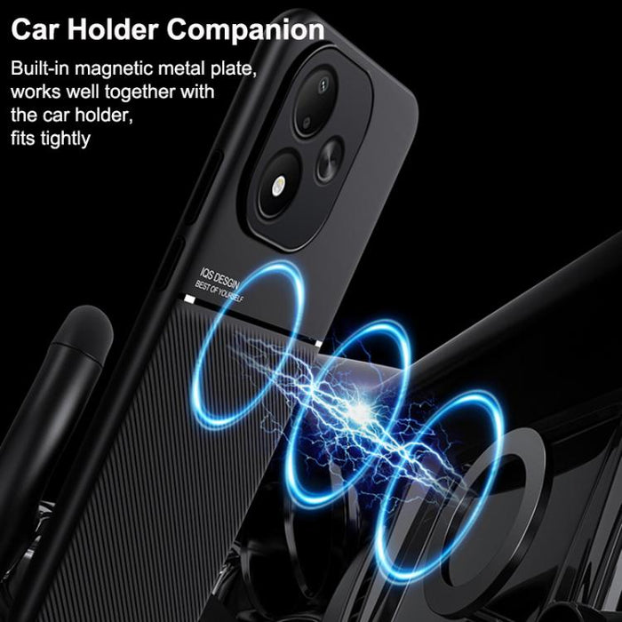 Funda para teléfono híbrida de policarbonato y TPU con diseño magnético con tiras inclinadas clásicas, For Redmi Turbo 5 Max 5G / Poco X8 Pro Max 5G, For Redmi Turbo 5 5G / Poco X8 Pro 5G, For Redmi Note 15 Pro+ 5G 163.3mm / Poco M8 Pro 5G             ...