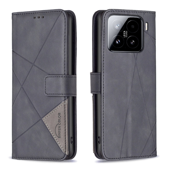 Funda de cuero para teléfono con textura de rombos y hebilla magnética, For Xiaomi 17T Pro 5G, For Xiaomi 17T 5G, For Xiaomi Poco M7 4G 169mm, For Xiaomi 15T Pro 5G, For Xiaomi 15T 5G, For Xiaomi Poco F7 5G Global, For Xiaomi Poco C71                  ...