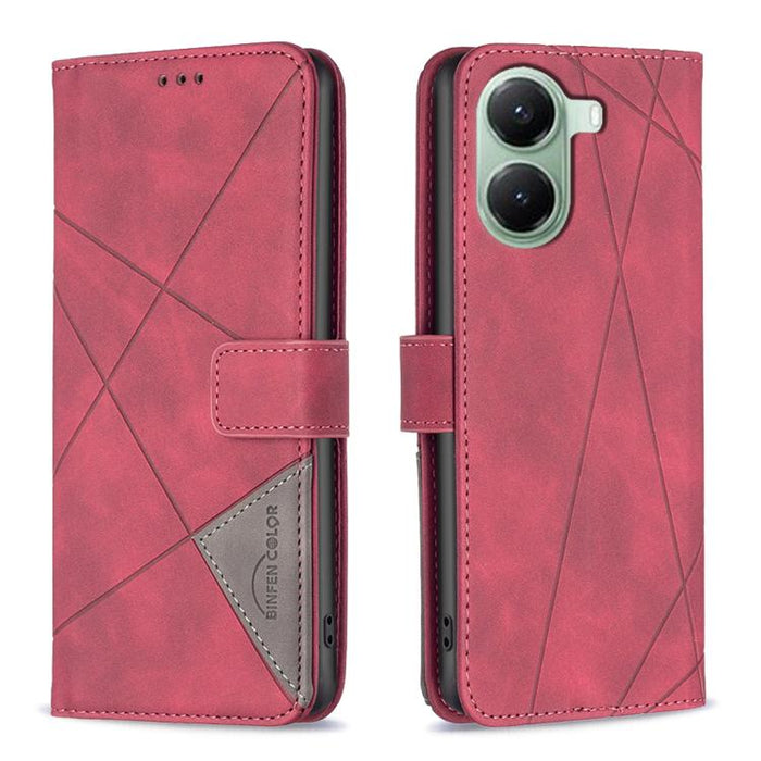 Funda de cuero para teléfono con textura de rombos y hebilla magnética, For Xiaomi 17T Pro 5G, For Xiaomi 17T 5G, For Xiaomi Poco M7 4G 169mm, For Xiaomi 15T Pro 5G, For Xiaomi 15T 5G, For Xiaomi Poco F7 5G Global, For Xiaomi Poco C71                  ...