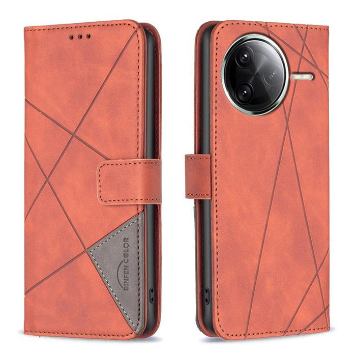 Funda de cuero para teléfono con textura de rombos y hebilla magnética, For Xiaomi 17T Pro 5G, For Xiaomi 17T 5G, For Xiaomi Poco M7 4G 169mm, For Xiaomi 15T Pro 5G, For Xiaomi 15T 5G, For Xiaomi Poco F7 5G Global, For Xiaomi Poco C71                  ...