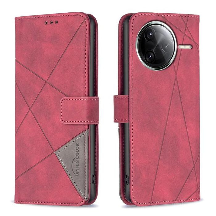 Funda de cuero para teléfono con textura de rombos y hebilla magnética, For Xiaomi 17T Pro 5G, For Xiaomi 17T 5G, For Xiaomi Poco M7 4G 169mm, For Xiaomi 15T Pro 5G, For Xiaomi 15T 5G, For Xiaomi Poco F7 5G Global, For Xiaomi Poco C71                  ...