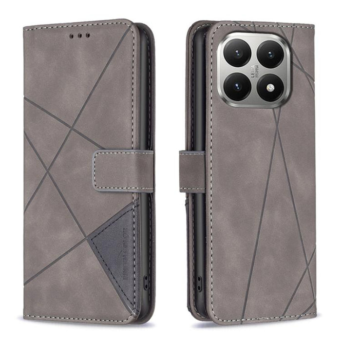 Funda de cuero para teléfono con textura de rombos y hebilla magnética, For Xiaomi 17T Pro 5G, For Xiaomi 17T 5G, For Xiaomi Poco M7 4G 169mm, For Xiaomi 15T Pro 5G, For Xiaomi 15T 5G, For Xiaomi Poco F7 5G Global, For Xiaomi Poco C71                  ...