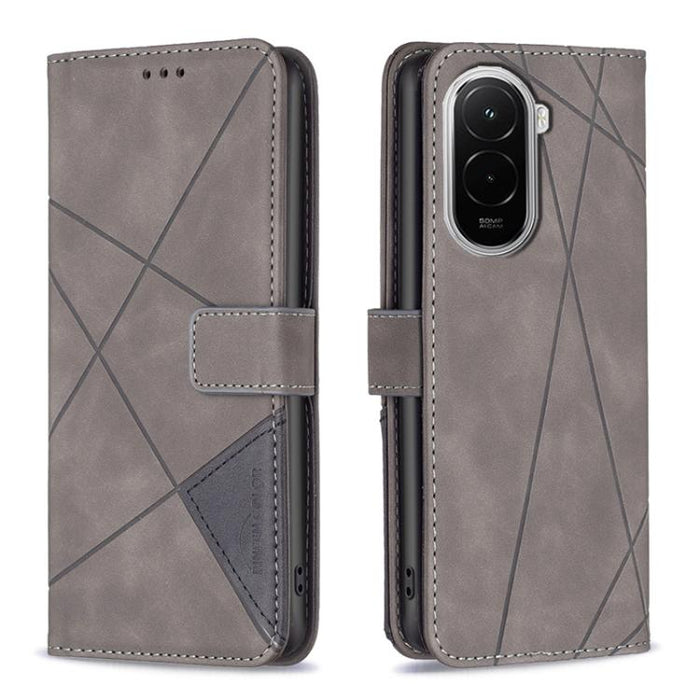 Funda de cuero para teléfono con textura de rombos y hebilla magnética, For Xiaomi 17T Pro 5G, For Xiaomi 17T 5G, For Xiaomi Poco M7 4G 169mm, For Xiaomi 15T Pro 5G, For Xiaomi 15T 5G, For Xiaomi Poco F7 5G Global, For Xiaomi Poco C71                  ...