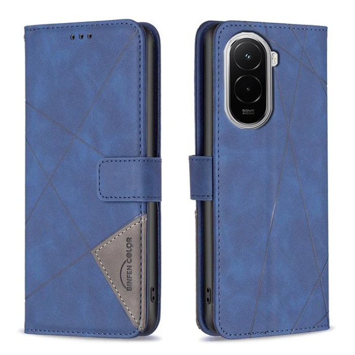 Funda de cuero para teléfono con textura de rombos y hebilla magnética, For Xiaomi 17T Pro 5G, For Xiaomi 17T 5G, For Xiaomi Poco M7 4G 169mm, For Xiaomi 15T Pro 5G, For Xiaomi 15T 5G, For Xiaomi Poco F7 5G Global, For Xiaomi Poco C71                  ...