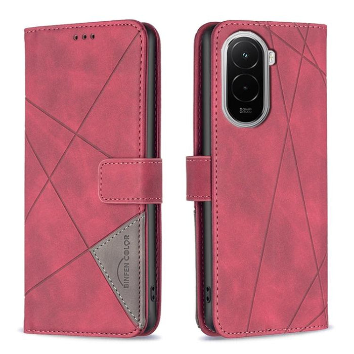 Funda de cuero para teléfono con textura de rombos y hebilla magnética, For Xiaomi 17T Pro 5G, For Xiaomi 17T 5G, For Xiaomi Poco M7 4G 169mm, For Xiaomi 15T Pro 5G, For Xiaomi 15T 5G, For Xiaomi Poco F7 5G Global, For Xiaomi Poco C71                  ...