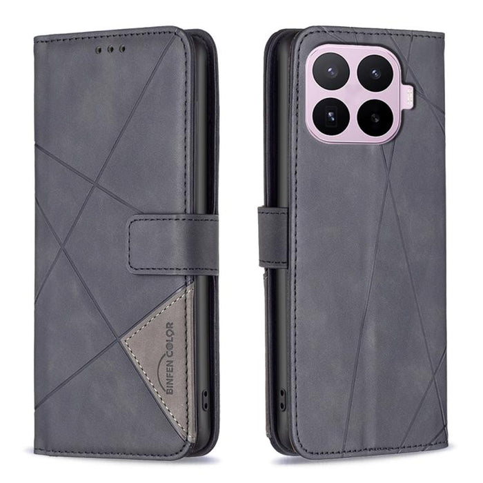 Funda de cuero para teléfono con textura de rombos y hebilla magnética, For Xiaomi 17T Pro 5G, For Xiaomi 17T 5G, For Xiaomi Poco M7 4G 169mm, For Xiaomi 15T Pro 5G, For Xiaomi 15T 5G, For Xiaomi Poco F7 5G Global, For Xiaomi Poco C71                  ...