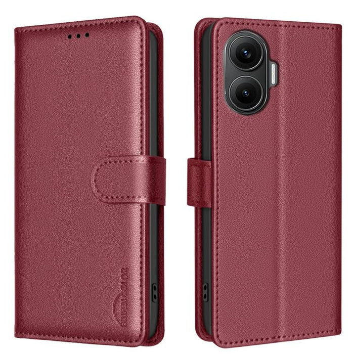 Funda de cuero antirrobo para teléfono con textura de lichi y RFID, For Xiaomi 17T Pro 5G, For Xiaomi 17T 5G, For Xiaomi Poco M7 4G 169mm, For Xiaomi 15T Pro 5G, For Xiaomi 15T 5G, For Xiaomi Poco F7 5G Global, For Xiaomi Poco C71                      ...