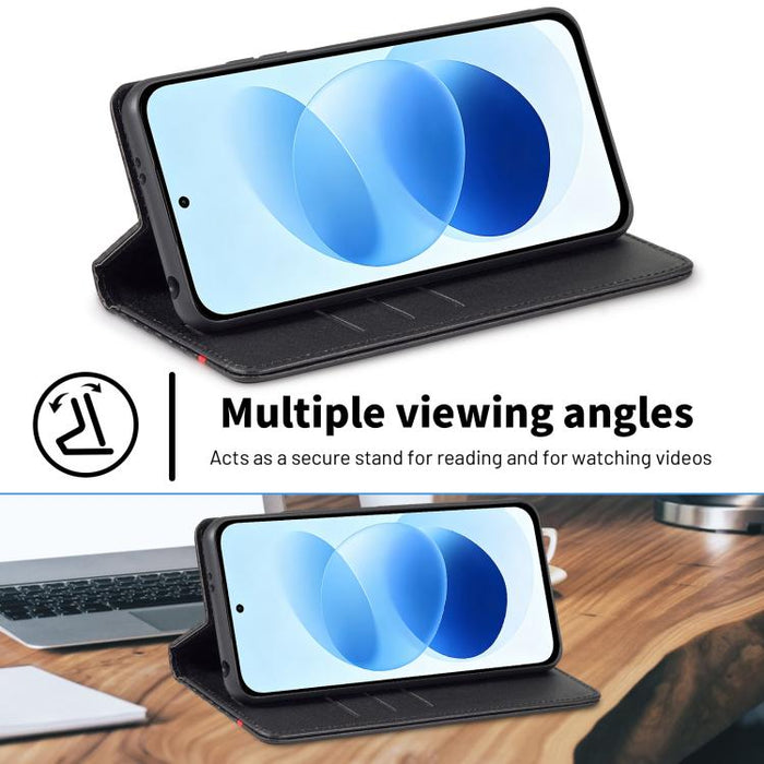 LC.IMEEKE Funda de cuero para teléfono con fibra de carbono, For Redmi Note 15 Pro+ 5G Global 163.3mm, For Redmi Note 15 4G / 5G Global 164mm, For Redmi Note 15 Pro 4G Global 163.2mm, For Redmi Note 15 Pro 5G Global 163.6mm                             ...