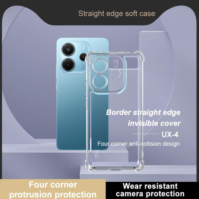 Estuche para teléfono a prueba de golpes con cuatro esquinas de la serie IMAK UX-4, For Redmi Note 14 4G 164.84mm, For Redmi Note 14 Pro 4G Global, For Redmi Note 14 4G 163.25mm, For Redmi 13 4G Global, For Redmi 13C 5G / 13R 5G                        ...