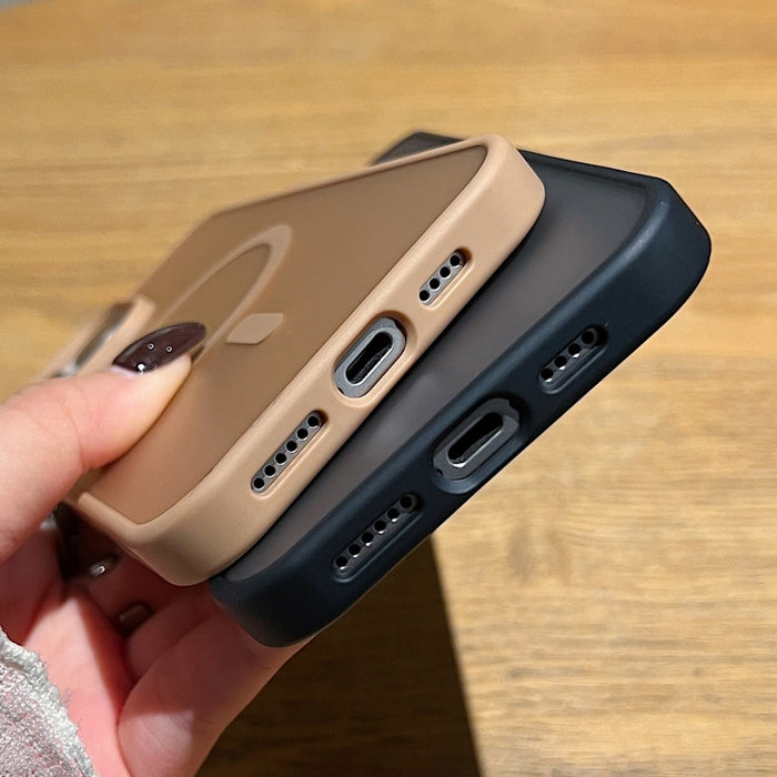 Funda para teléfono MagSafe con tacto de piel esmerilada, For iPhone 12, For iPhone 12 Pro Max, For iPhone 12 Pro, For iPhone 11 Pro Max, For iPhone 11, For iPhone 11 Pro