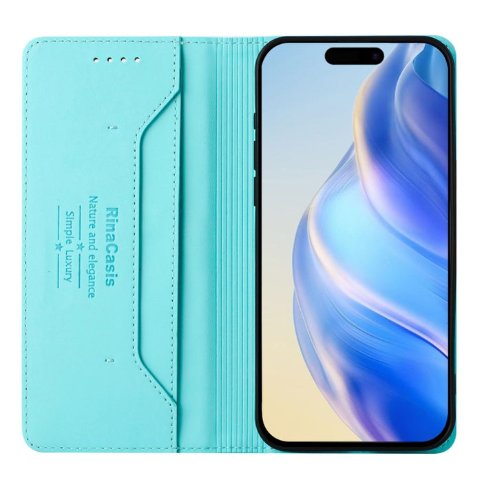 Estuche para teléfono de cuero con doble pliegue y succión magnética y RFID RC01, For iPhone 11 Pro Max, For iPhone 11, For iPhone 11 Pro, For iPhone X / XS, For iPhone XR, For iPhone XS Max, For iPhone 7 Plus / 8 Plus
