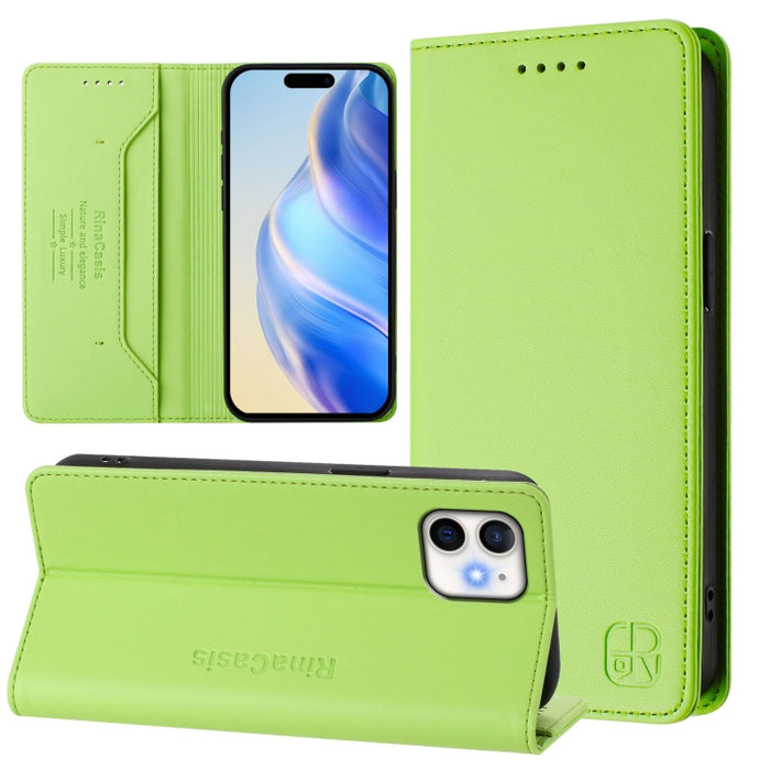 Estuche para teléfono de cuero con doble pliegue y succión magnética y RFID RC01, For iPhone 11 Pro Max, For iPhone 11, For iPhone 11 Pro, For iPhone X / XS, For iPhone XR, For iPhone XS Max, For iPhone 7 Plus / 8 Plus