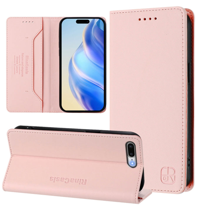 Estuche para teléfono de cuero con doble pliegue y succión magnética y RFID RC01, For iPhone 11 Pro Max, For iPhone 11, For iPhone 11 Pro, For iPhone X / XS, For iPhone XR, For iPhone XS Max, For iPhone 7 Plus / 8 Plus