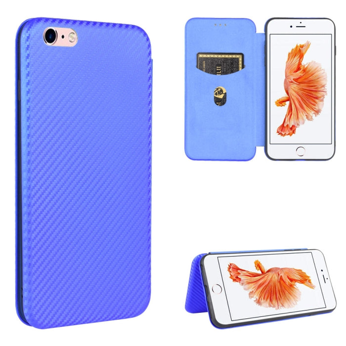 Textura de fibra de carbono Flip horizontal magnético TPU + PC + Funda de cuero PU con ranura para tarjeta, For iPhone 11 Pro, For iPhone 6 / 6s, For iPhone 6 Plus / 6s Plus, For iPhone 11 Pro Max, For iPhone 11, For iPhone 12 mini, For iPhone 12 / 12 ...