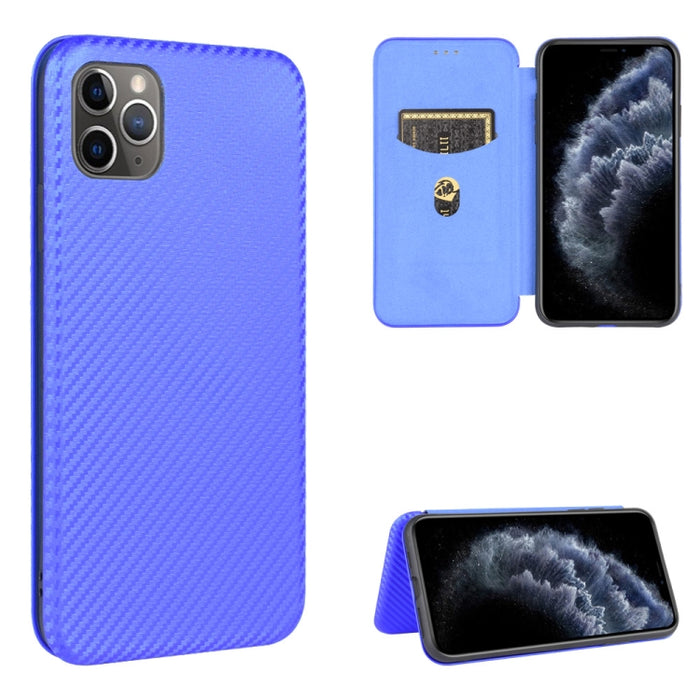 Textura de fibra de carbono Flip horizontal magnético TPU + PC + Funda de cuero PU con ranura para tarjeta, For iPhone 11 Pro, For iPhone 6 / 6s, For iPhone 6 Plus / 6s Plus, For iPhone 11 Pro Max, For iPhone 11, For iPhone 12 mini, For iPhone 12 / 12 ...