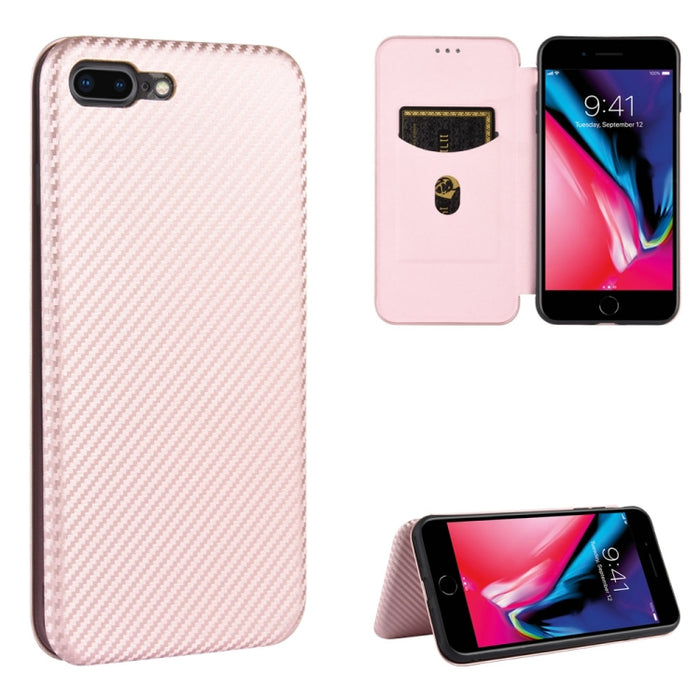 Textura de fibra de carbono Flip horizontal magnético TPU + PC + Funda de cuero PU con ranura para tarjeta, For iPhone 11 Pro, For iPhone 6 / 6s, For iPhone 6 Plus / 6s Plus, For iPhone 11 Pro Max, For iPhone 11, For iPhone 12 mini, For iPhone 12 / 12 ...