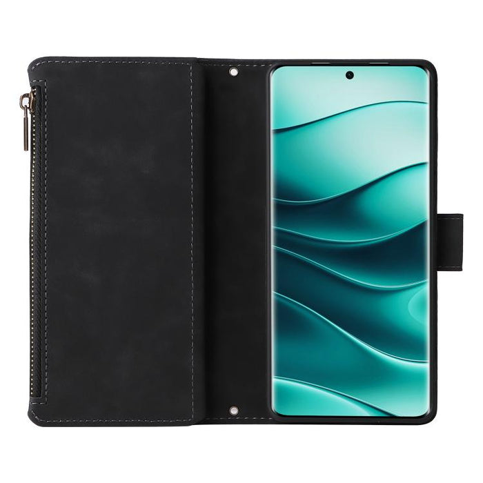 Estuche multifuncional de cuero para teléfono con cremallera y billetera esmerilada, For Redmi Note 15 Pro+ 5G Global 163.3mm, For Redmi Note 15 4G / 5G Global 164mm, For Redmi Note 15 Pro 4G Global 163.2mm, For Redmi Note 15 Pro 5G Global 163.6mm     ...
