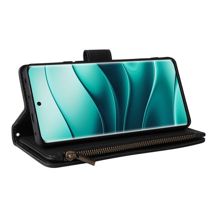 Estuche multifuncional de cuero para teléfono con cremallera y billetera esmerilada, For Redmi Note 15 Pro+ 5G Global 163.3mm, For Redmi Note 15 4G / 5G Global 164mm, For Redmi Note 15 Pro 4G Global 163.2mm, For Redmi Note 15 Pro 5G Global 163.6mm     ...