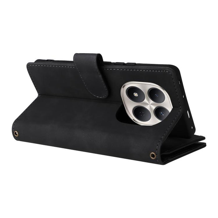 Estuche multifuncional de cuero para teléfono con cremallera y billetera esmerilada, For Redmi Note 15 Pro+ 5G Global 163.3mm, For Redmi Note 15 4G / 5G Global 164mm, For Redmi Note 15 Pro 4G Global 163.2mm, For Redmi Note 15 Pro 5G Global 163.6mm     ...