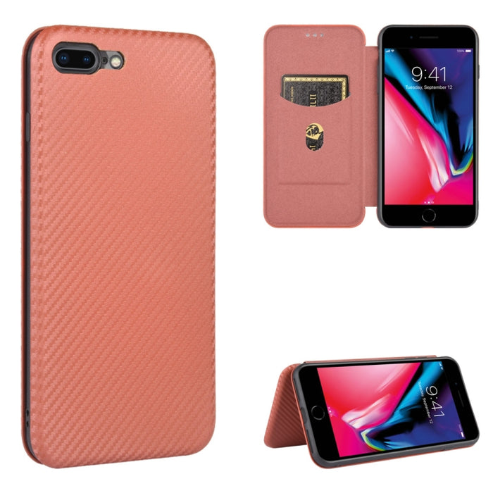 Textura de fibra de carbono Flip horizontal magnético TPU + PC + Funda de cuero PU con ranura para tarjeta, For iPhone 11 Pro, For iPhone 6 / 6s, For iPhone 6 Plus / 6s Plus, For iPhone 11 Pro Max, For iPhone 11, For iPhone 12 mini, For iPhone 12 / 12 ...