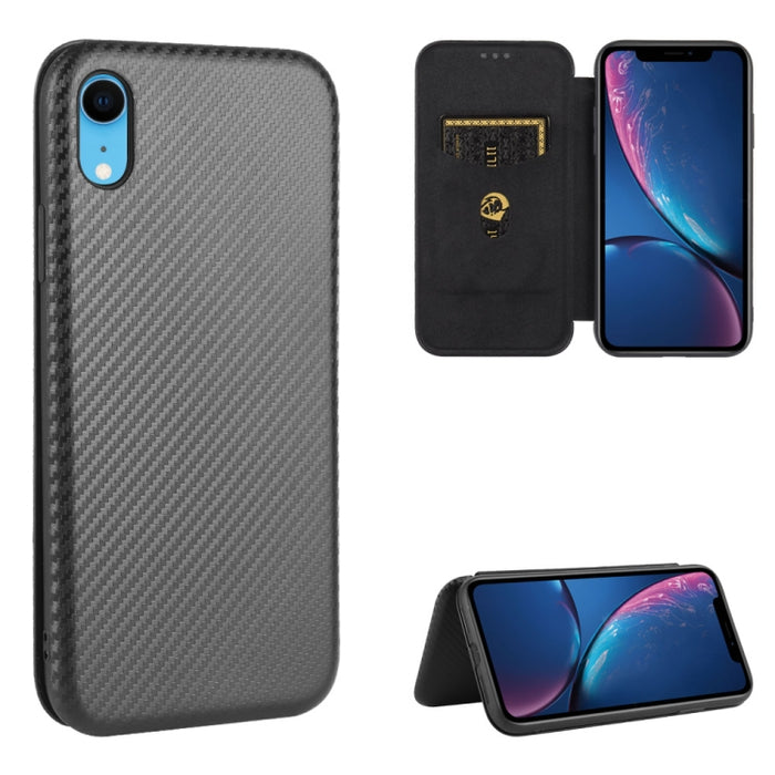 Textura de fibra de carbono Flip horizontal magnético TPU + PC + Funda de cuero PU con ranura para tarjeta, For iPhone 11 Pro, For iPhone 6 / 6s, For iPhone 6 Plus / 6s Plus, For iPhone 11 Pro Max, For iPhone 11, For iPhone 12 mini, For iPhone 12 / 12 ...