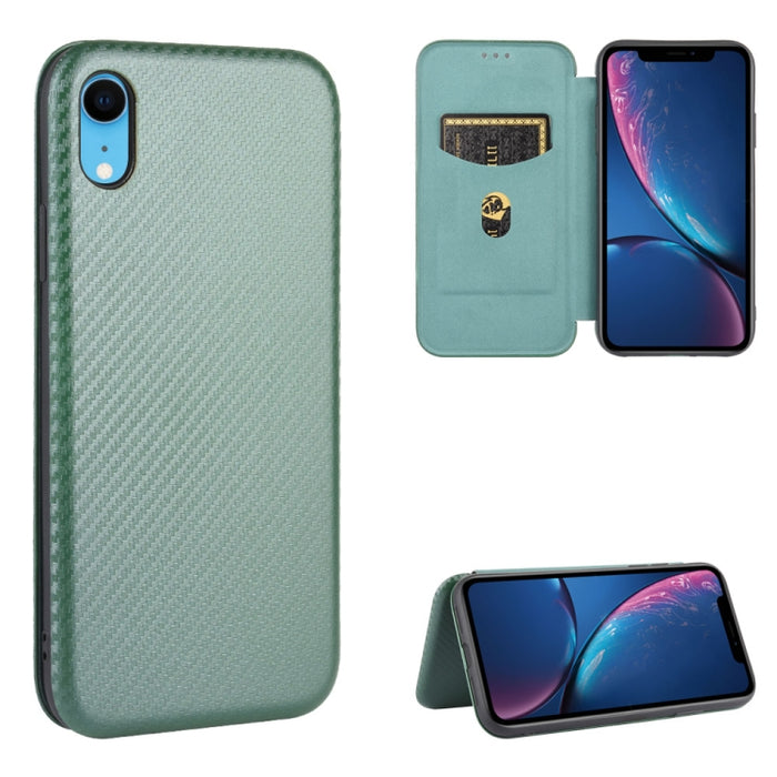Textura de fibra de carbono Flip horizontal magnético TPU + PC + Funda de cuero PU con ranura para tarjeta, For iPhone 11 Pro, For iPhone 6 / 6s, For iPhone 6 Plus / 6s Plus, For iPhone 11 Pro Max, For iPhone 11, For iPhone 12 mini, For iPhone 12 / 12 ...