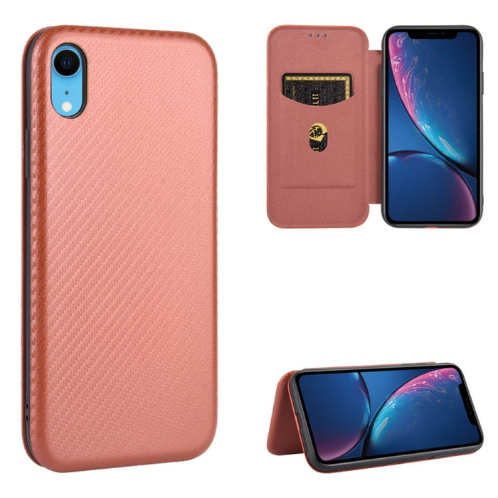 Textura de fibra de carbono Flip horizontal magnético TPU + PC + Funda de cuero PU con ranura para tarjeta, For iPhone 11 Pro, For iPhone 6 / 6s, For iPhone 6 Plus / 6s Plus, For iPhone 11 Pro Max, For iPhone 11, For iPhone 12 mini, For iPhone 12 / 12 ...