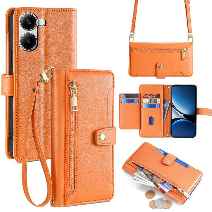 Funda de cuero para teléfono con cremallera y diseño cruzado con textura de oveja, For Redmi A7 Pro 171mm / Poco C85x 5G, For Redmi Turbo 5 Max 5G / Poco X8 Pro Max 5G, For Redmi Turbo 5 5G / Poco X8 Pro 5G, For Redmi K90 Pro Max 5G / Poco F8 Ultra    ...