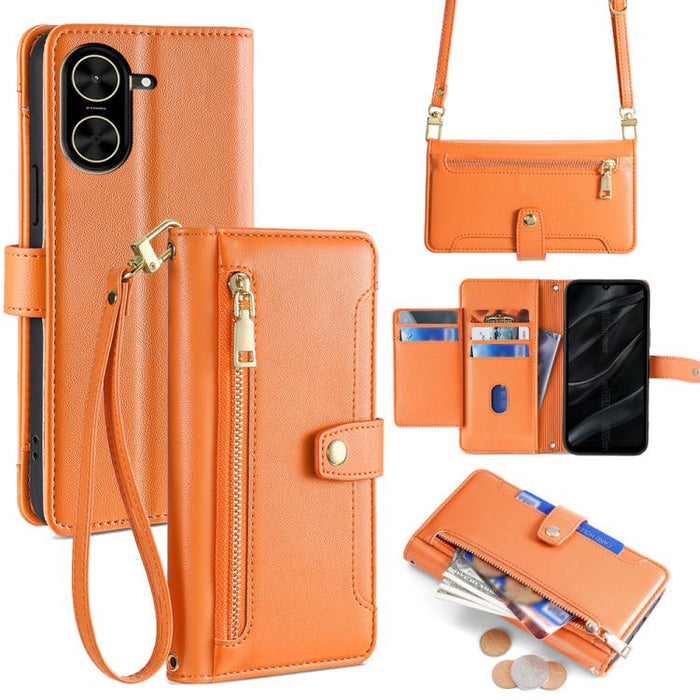 Funda de cuero para teléfono con cremallera y diseño cruzado con textura de oveja, For Redmi A7 Pro 171mm / Poco C85x 5G, For Redmi Turbo 5 Max 5G / Poco X8 Pro Max 5G, For Redmi Turbo 5 5G / Poco X8 Pro 5G, For Redmi K90 Pro Max 5G / Poco F8 Ultra    ...