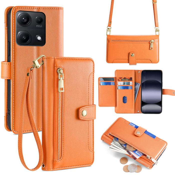 Funda de cuero para teléfono con cremallera y diseño cruzado con textura de oveja, For Redmi A7 Pro 171mm / Poco C85x 5G, For Redmi Turbo 5 Max 5G / Poco X8 Pro Max 5G, For Redmi Turbo 5 5G / Poco X8 Pro 5G, For Redmi K90 Pro Max 5G / Poco F8 Ultra    ...