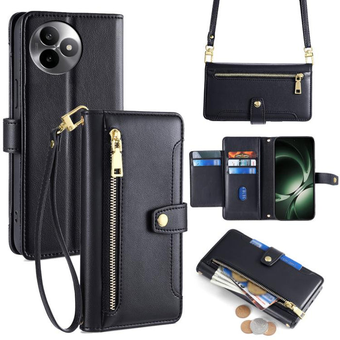 Funda de cuero para teléfono con cremallera y diseño cruzado con textura de oveja, For Redmi A7 Pro 171mm / Poco C85x 5G, For Redmi Turbo 5 Max 5G / Poco X8 Pro Max 5G, For Redmi Turbo 5 5G / Poco X8 Pro 5G, For Redmi K90 Pro Max 5G / Poco F8 Ultra    ...