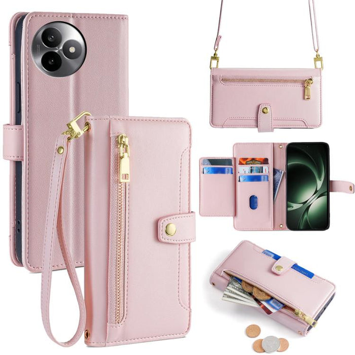 Funda de cuero para teléfono con cremallera y diseño cruzado con textura de oveja, For Redmi A7 Pro 171mm / Poco C85x 5G, For Redmi Turbo 5 Max 5G / Poco X8 Pro Max 5G, For Redmi Turbo 5 5G / Poco X8 Pro 5G, For Redmi K90 Pro Max 5G / Poco F8 Ultra    ...