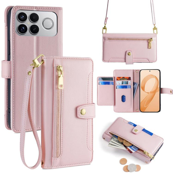 Funda de cuero para teléfono con cremallera y diseño cruzado con textura de oveja, For Redmi A7 Pro 171mm / Poco C85x 5G, For Redmi Turbo 5 Max 5G / Poco X8 Pro Max 5G, For Redmi Turbo 5 5G / Poco X8 Pro 5G, For Redmi K90 Pro Max 5G / Poco F8 Ultra    ...