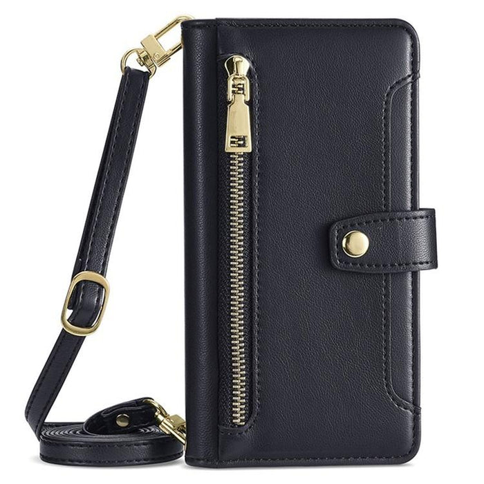 Funda de cuero para teléfono con cremallera y diseño cruzado con textura de oveja, For Redmi A7 Pro 171mm / Poco C85x 5G, For Redmi Turbo 5 Max 5G / Poco X8 Pro Max 5G, For Redmi Turbo 5 5G / Poco X8 Pro 5G, For Redmi K90 Pro Max 5G / Poco F8 Ultra    ...