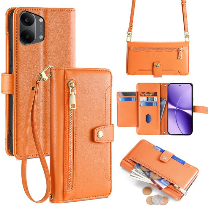 Funda de cuero para teléfono con cremallera y diseño cruzado con textura de oveja, For Redmi A7 Pro 171mm / Poco C85x 5G, For Redmi Turbo 5 Max 5G / Poco X8 Pro Max 5G, For Redmi Turbo 5 5G / Poco X8 Pro 5G, For Redmi K90 Pro Max 5G / Poco F8 Ultra    ...