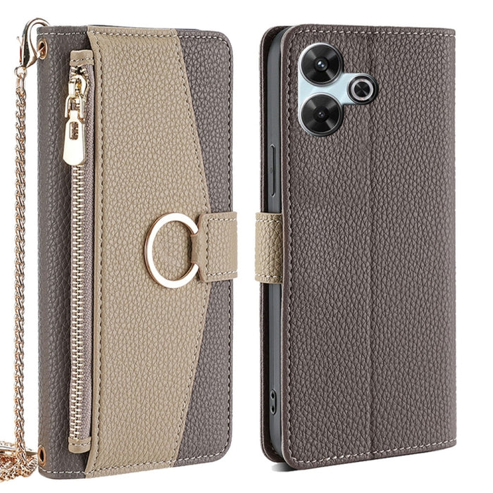 Funda para teléfono de piel con textura de lichi y diseño cruzado, For Redmi A7 Pro 171mm / Poco C85x 5G, For Redmi Turbo 5 Max 5G / Poco X8 Pro Max 5G, For Redmi Turbo 5 5G / Poco X8 Pro 5G, For Redmi K90 Pro Max / Poco F8 Ultra                       ...