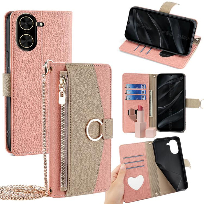 Funda para teléfono de piel con textura de lichi y diseño cruzado, For Redmi A7 Pro 171mm / Poco C85x 5G, For Redmi Turbo 5 Max 5G / Poco X8 Pro Max 5G, For Redmi Turbo 5 5G / Poco X8 Pro 5G, For Redmi K90 Pro Max / Poco F8 Ultra                       ...