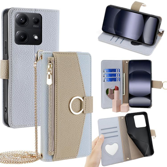 Funda para teléfono de piel con textura de lichi y diseño cruzado, For Redmi A7 Pro 171mm / Poco C85x 5G, For Redmi Turbo 5 Max 5G / Poco X8 Pro Max 5G, For Redmi Turbo 5 5G / Poco X8 Pro 5G, For Redmi K90 Pro Max / Poco F8 Ultra                       ...
