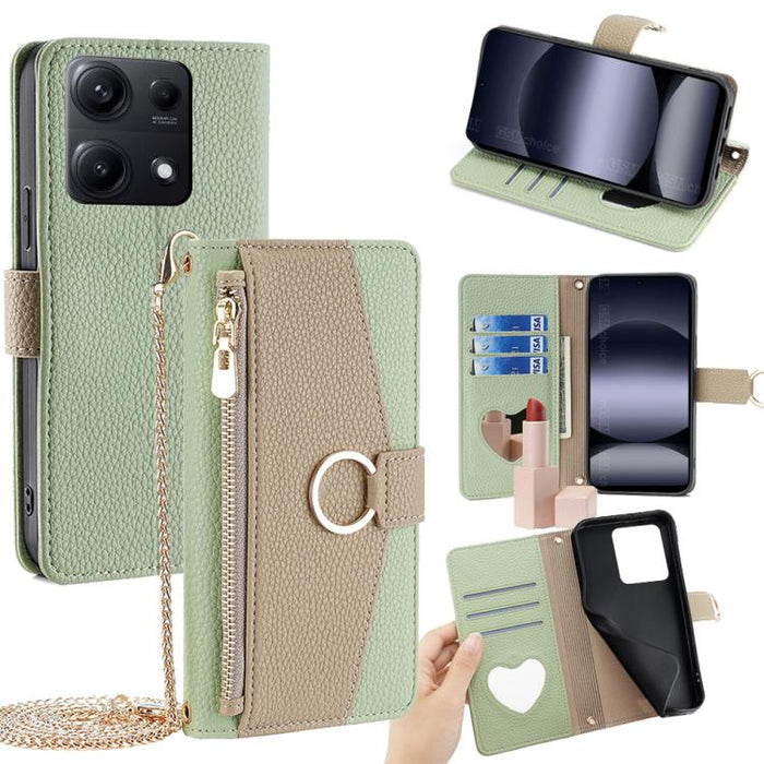 Funda para teléfono de piel con textura de lichi y diseño cruzado, For Redmi A7 Pro 171mm / Poco C85x 5G, For Redmi Turbo 5 Max 5G / Poco X8 Pro Max 5G, For Redmi Turbo 5 5G / Poco X8 Pro 5G, For Redmi K90 Pro Max / Poco F8 Ultra                       ...