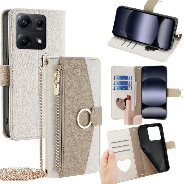 Funda para teléfono de piel con textura de lichi y diseño cruzado, For Redmi A7 Pro 171mm / Poco C85x 5G, For Redmi Turbo 5 Max 5G / Poco X8 Pro Max 5G, For Redmi Turbo 5 5G / Poco X8 Pro 5G, For Redmi K90 Pro Max / Poco F8 Ultra                       ...