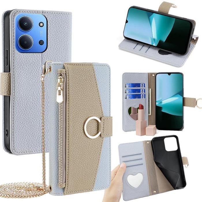 Funda para teléfono de piel con textura de lichi y diseño cruzado, For Redmi A7 Pro 171mm / Poco C85x 5G, For Redmi Turbo 5 Max 5G / Poco X8 Pro Max 5G, For Redmi Turbo 5 5G / Poco X8 Pro 5G, For Redmi K90 Pro Max / Poco F8 Ultra                       ...