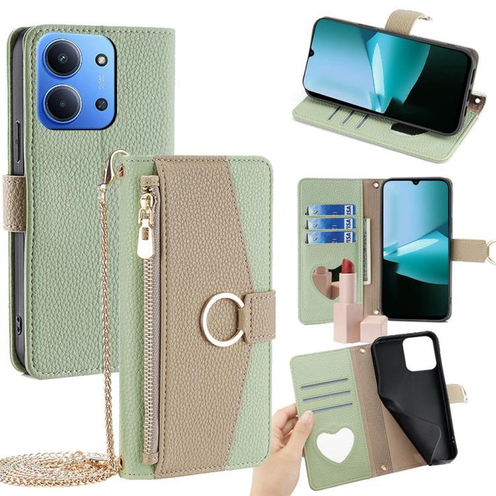 Funda para teléfono de piel con textura de lichi y diseño cruzado, For Redmi A7 Pro 171mm / Poco C85x 5G, For Redmi Turbo 5 Max 5G / Poco X8 Pro Max 5G, For Redmi Turbo 5 5G / Poco X8 Pro 5G, For Redmi K90 Pro Max / Poco F8 Ultra                       ...