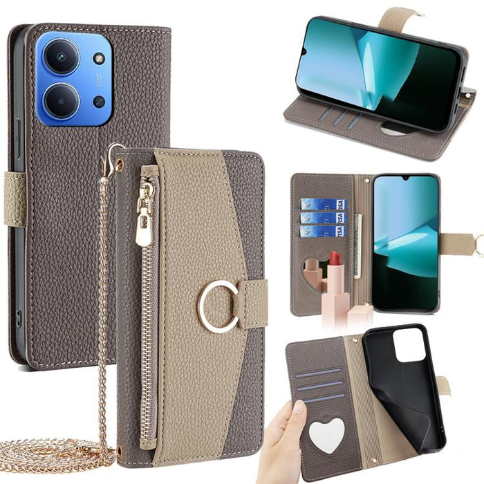 Funda para teléfono de piel con textura de lichi y diseño cruzado, For Redmi A7 Pro 171mm / Poco C85x 5G, For Redmi Turbo 5 Max 5G / Poco X8 Pro Max 5G, For Redmi Turbo 5 5G / Poco X8 Pro 5G, For Redmi K90 Pro Max / Poco F8 Ultra                       ...
