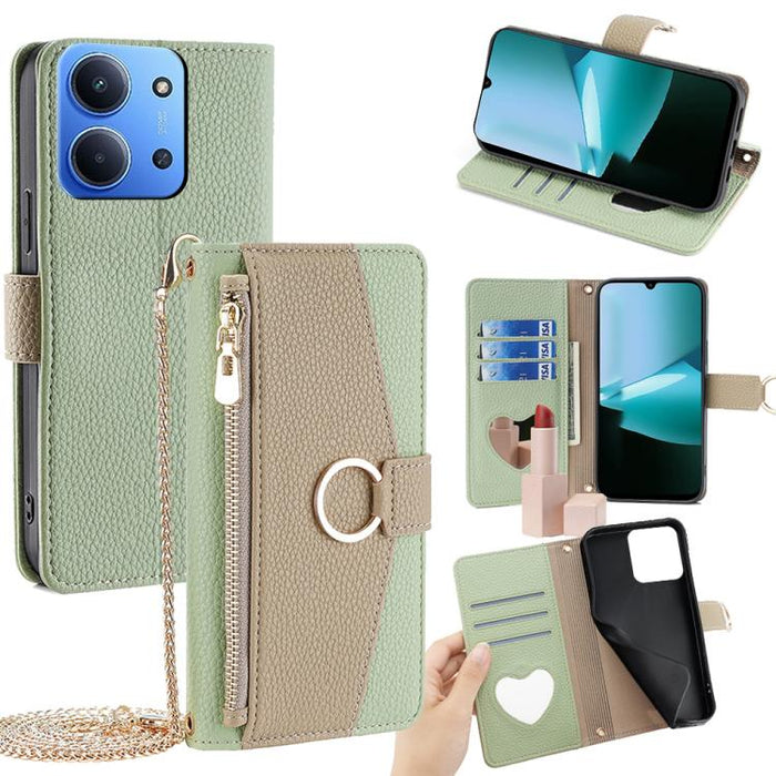 Funda para teléfono de piel con textura de lichi y diseño cruzado, For Redmi A7 Pro 171mm / Poco C85x 5G, For Redmi Turbo 5 Max 5G / Poco X8 Pro Max 5G, For Redmi Turbo 5 5G / Poco X8 Pro 5G, For Redmi K90 Pro Max / Poco F8 Ultra                       ...