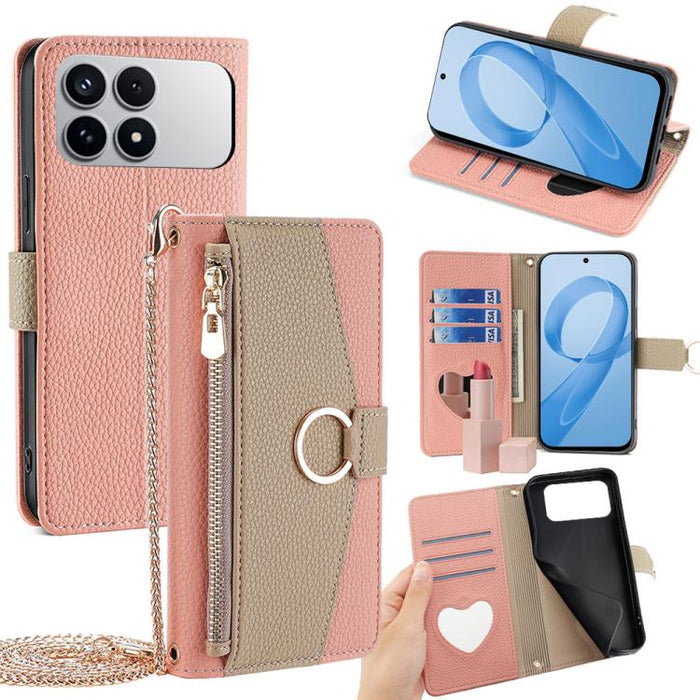 Funda para teléfono de piel con textura de lichi y diseño cruzado, For Redmi A7 Pro 171mm / Poco C85x 5G, For Redmi Turbo 5 Max 5G / Poco X8 Pro Max 5G, For Redmi Turbo 5 5G / Poco X8 Pro 5G, For Redmi K90 Pro Max / Poco F8 Ultra                       ...