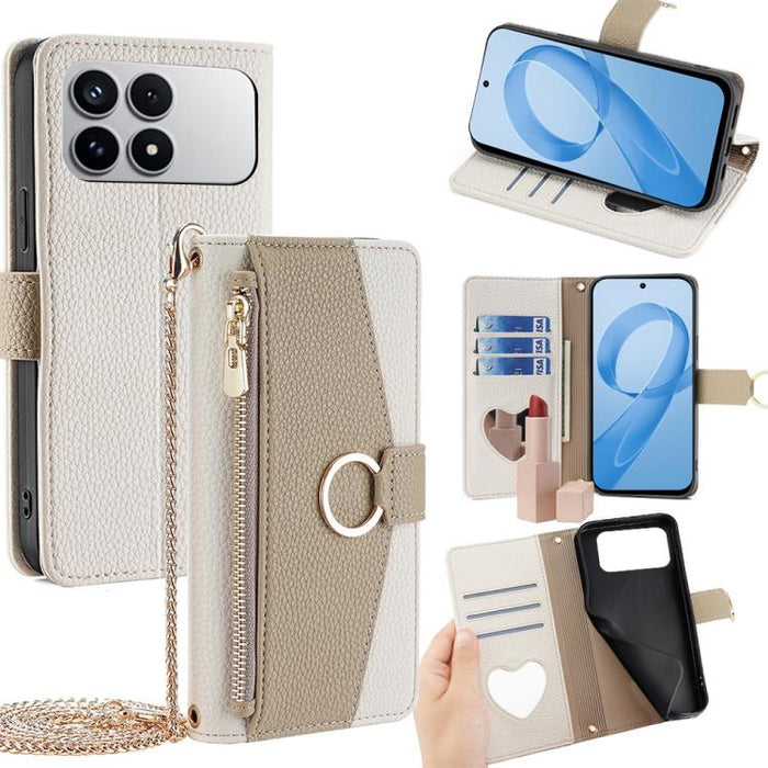 Funda para teléfono de piel con textura de lichi y diseño cruzado, For Redmi A7 Pro 171mm / Poco C85x 5G, For Redmi Turbo 5 Max 5G / Poco X8 Pro Max 5G, For Redmi Turbo 5 5G / Poco X8 Pro 5G, For Redmi K90 Pro Max / Poco F8 Ultra                       ...